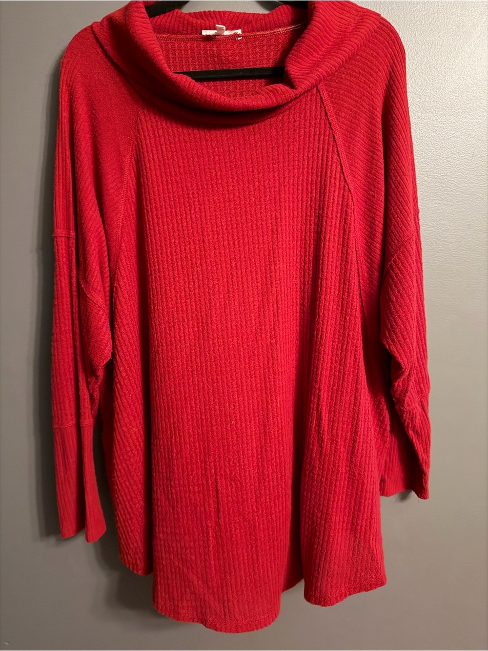 Maurices Red Cowl Neck Ribbed Women's Sweater